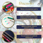 Карандаши акварельные Deli "Finenolo", 24 цвета, в метал. коробке — изображение 5