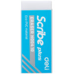 Ластик DELI "Scribe Plus", прямоугольный, белый (60х24х12 мм) — изображение 2