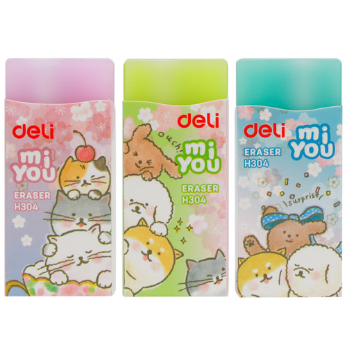 e4dc09efe4dc11f0acbc00155d01a100_ab5cf389e4e011f0acbc00155d01a100-500x500-1 Ластик DELI "MiYou", прямоугольный, ассорти (60х24х12 мм) — изображение 1
