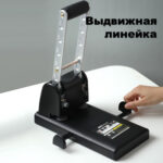 Дырокол DELI "HD100", до 100 листов, металлический корпус, ассорти — изображение 5