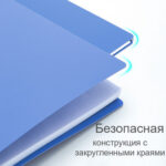 Папка с боковым зажимом Deli, внутренний карман, А4, синяя — изображение 3