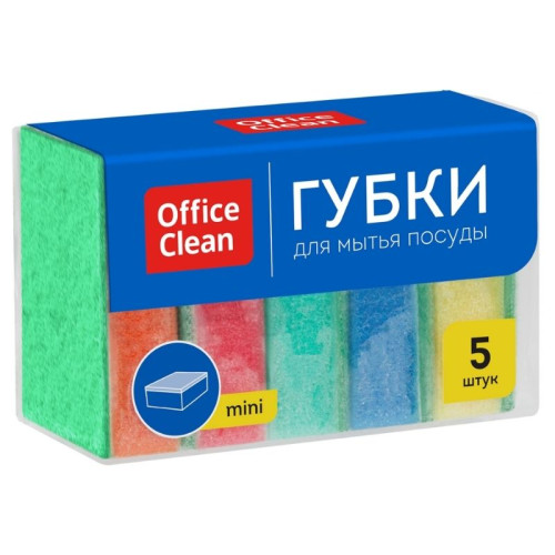 e4dc0ab0e4dc11f0acbc00155d01a100_c33e1a33e4e011f0acbc00155d01a100-500x500-1 Губки для мытья посуды OfficeClean, поролон с абразивным слоем, 80х53х26 мм, 5 штук — изображение 1
