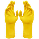 Перчатки резиновые OfficeClean, желтые, размер XL