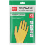 Перчатки резиновые OfficeClean, желтые, размер XL — изображение 7