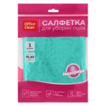 Тряпка-салфетка для пола OfficeClean "Премиум", 70х80 см, микрофибра, зеленая