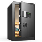 Сейф DELI "ET552" электронный замок + ключ, 380х360х600 мм, 22,3 кг, черный
