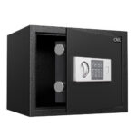 Сейф DELI "ET523" электронный замок + ключ, 300х380х300 мм, 9 кг, черный