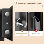 Сейф DELI "ET523" электронный замок + ключ, 300х380х300 мм, 9 кг, черный — изображение 3