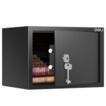 Сейф мебельный DELI "ET561" ключевой замок, 310х200х200 мм, 4,5 кг, черный