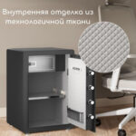 Сейф DELI "ET572" электронный замок + ключ, 380х360х600 мм, 25,3 кг, черный — изображение 5