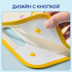 Папка-портфель для тетрадей DELI "SpongeBob", А4, на кнопках, 7 отделений — изображение 2