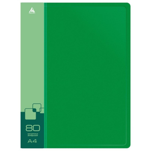 eb60e5d3e4dc11f0acbc00155d01a100_c9d84ec5e4e011f0acbc00155d01a100-500x500-1 Папка с файлами Бюрократ на 80 вкладышей, 800 мкм, зеленая — изображение 1
