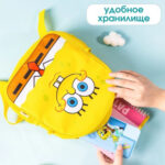 Рюкзак детский Deli "SpongeBob", 22х25х9 см, 1 отделение, 2 боковых кармана, желтый — изображение 3