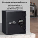 Сейф огнестойкий DELI "ET581" электронный замок + ключ, 380х300х420 мм, 25,4 кг, черный — изображение 4