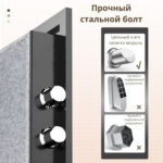 Сейф огнестойкий DELI "ET587" электронный замок + ключ, 380х300х420 мм, 22,9 кг, черный — изображение 4
