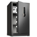 Сейф DELI "ET597" биометрический + электронный замок+ключ, 480х420х800 мм, 38,4 кг, черный
