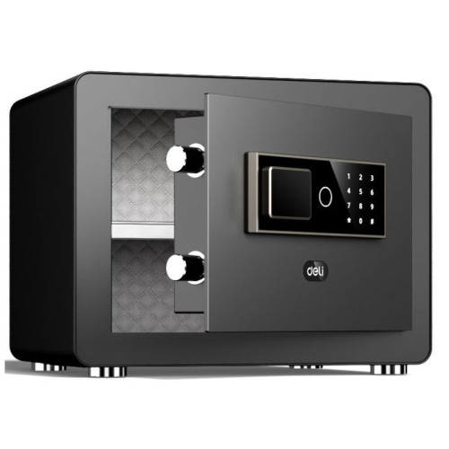 eb60e637e4dc11f0acbc00155d01a100_d2bc0325e4e011f0acbc00155d01a100-500x500-1 Сейф DELI "ET570" электронный замок + ключ, 380х290х300 мм, 13,3 кг, черный — изображение 1