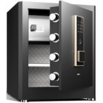 Сейф DELI "ET595" биометрический + электронный замок+ключ, 380х320х450 мм, 18,3 кг, черный