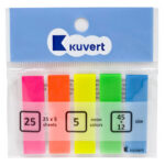 Закладки клейкие KUVERT "Sticky", 12 х 45 мм, пластиковые, 5 цв. х 25 листов — изображение 2
