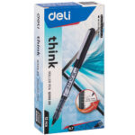 Ручка роллерная DELI "Think" черная, 0,7 мм — изображение 8