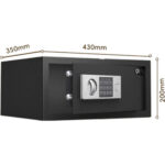 Сейф DELI "ET522" электронный замок + ключ, 430х350х200 мм, 8 кг, черный — изображение 7