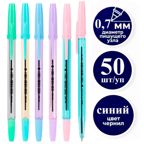 eb60e689e4dc11f0acbc00155d01a100_d4cc482ee4e011f0acbc00155d01a100-500x500-1 Ручка шариковая DELI "Macaron"Q6C-BL, 0,7 мм, тонированный корпус, синяя — изображение 1