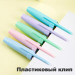 Ручка шариковая DELI "Macaron"Q6C-BL, 0,7 мм, тонированный корпус, синяя — изображение 3