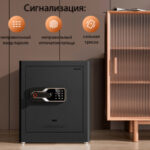 Сейф DELI "AE130" биометрический + электронный замок + ключ, 380х320х450 мм, 21,9 кг, черный — изображение 7