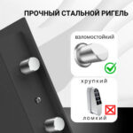 Сейф DELI "ET533" электронный замок + ключ, 330х330х360 мм, 10,9 кг, черный — изображение 5