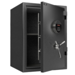 Сейф огнестойкий DELI "ET601" электронный замок + ключ, 450х400х600 мм, 53 кг, серый