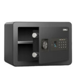 Сейф мебельный DELI "ET591" биометрический + электронный замок+ключ, 350х250х250 мм, 8 кг, черный
