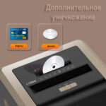 Шредер Deli, 4 уровень секретности (4х30мм), 25 листов, 31 литр — изображение 3