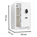 Сейф мебельный DELI "ET635" биометрический + электронный замок+ключ, 380х360х600 мм, 25 кг, белый — изображение 9