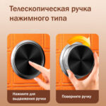 Сейф DELI "AE690-Z" биометрический + электронный замок + ключ, 400х360х470 мм, 38 кг, оранжевый — изображение 5