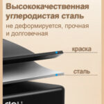 Ящик для денег DELI, 85х250х180 мм, 1,2 кг, сталь, черный — изображение 5