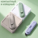 Нож-мини канцелярский NUSIGN, 80х25 мм, серый — изображение 2