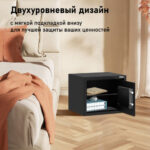 Сейф мебельный DELI "ET563" ключевой замок, 380х300х300 мм, 10,5 кг, черный — изображение 10