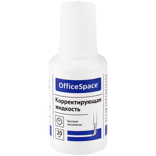 eb60e72de4dc11f0acbc00155d01a100_e36f5453e4e011f0acbc00155d01a100-500x500-1 Корректирующая жидкость OfficeSpace на химической основе, 20 мл. — изображение 1