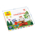 Пластилин Мульти-Пульти "Енот в сказке" 12 цветов, 144 гр., со стеком, картон — изображение 3