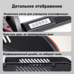 Лоток горизонтальный DELI "9217ES", 3-х рядный, пластик, черный — изображение 3