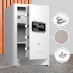 Сейф DELI "AE131" биометрический + электронный замок + ключ, 380х360х600 мм, 29 кг, белый — изображение 3