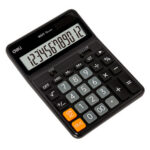 Калькулятор настольный DELI "М333" 12 разрядный, 176.4х129.8х28.4 мм, черный — изображение 5