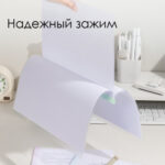 Папка-скрепкошина DELI А4 для сшивания листов, корешок 6 мм, синяя — изображение 2