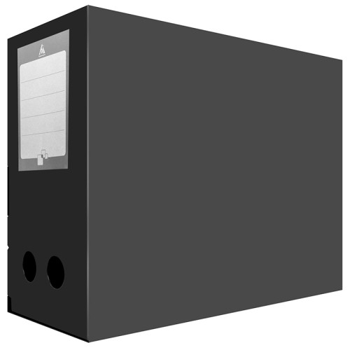 eb60e74ae4dc11f0acbc00155d01a100_e4a70f77e4e011f0acbc00155d01a100-500x500-1 Архивный короб Бюрократ, вырубная застежка, 330x100x245 мм, 800 мкм, пластик, черная — изображение 1
