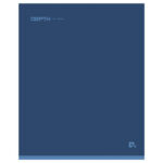 Тетрадь общая BG "Monocolor. Blue", А5, 48 листов в клетку, soft-touch ламинация,на скрепке — изображение 4